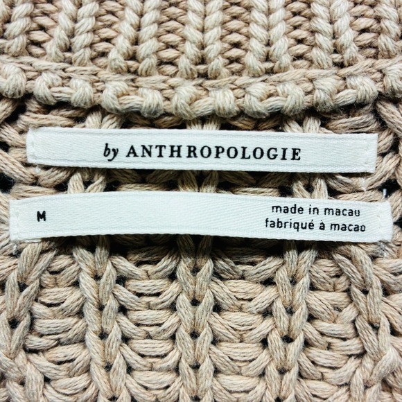 Anthropologie Cardigan Sweater Women's Medium Floral Camo Knit Button Front Flaw - Picture 6 of 12